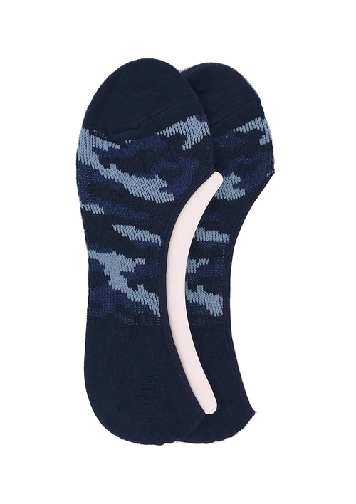 Camo Shadow Invisible Socks - Blue