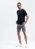 Human Rights Embossed Print T-Shirt - Blue