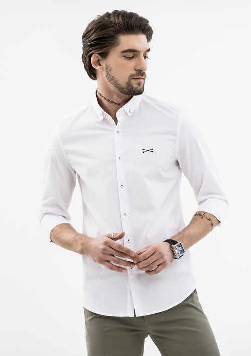 Explorer Collared Long Sleeve Shirt - White