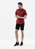 Explorer Collared Short Sleeve Shirt - Red