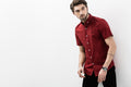 Explorer Collared Short Sleeve Shirt - Red