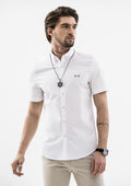 Explorer Collared Short Sleeve Shirt - White