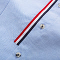 Grosgrain Trimmed Long Sleeve Shirt - Blue