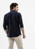 Half Button Down Linen Shirt - Blue