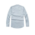 Mandarin Collar Striped Shirt - Green
