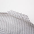 Mandarin Collar Striped Shirt - Grey