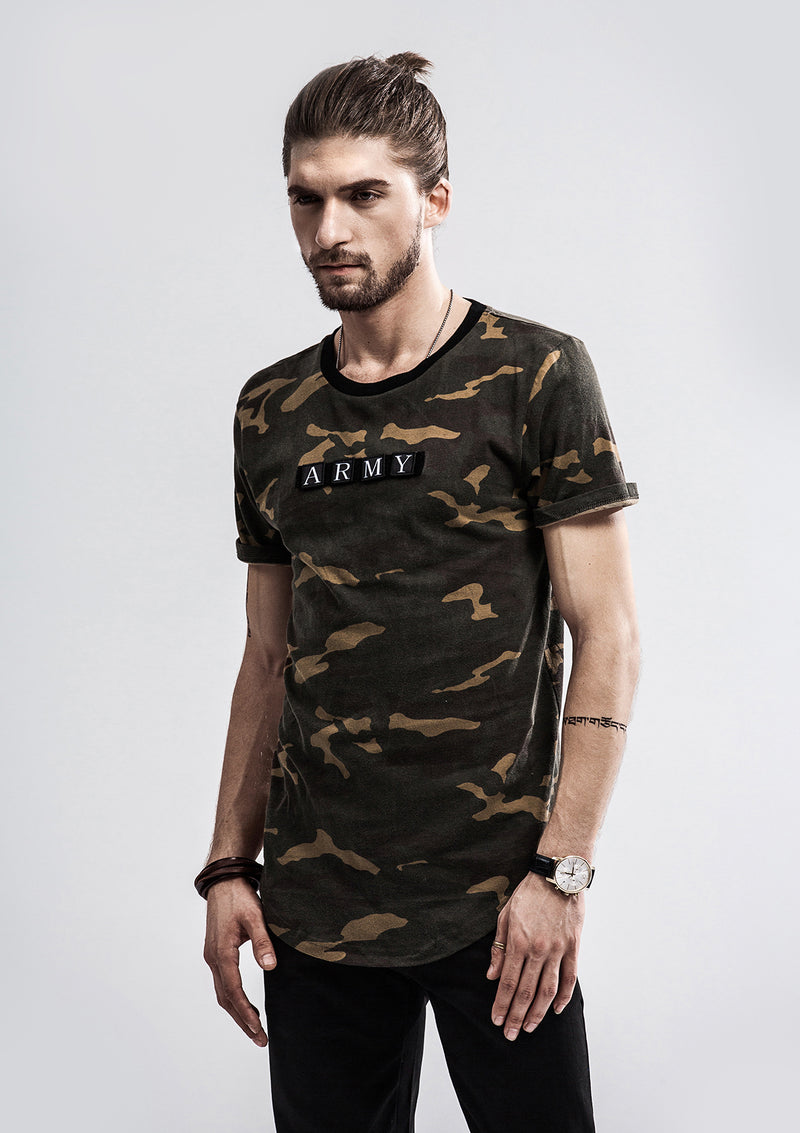 Curved T-Shirt - Army