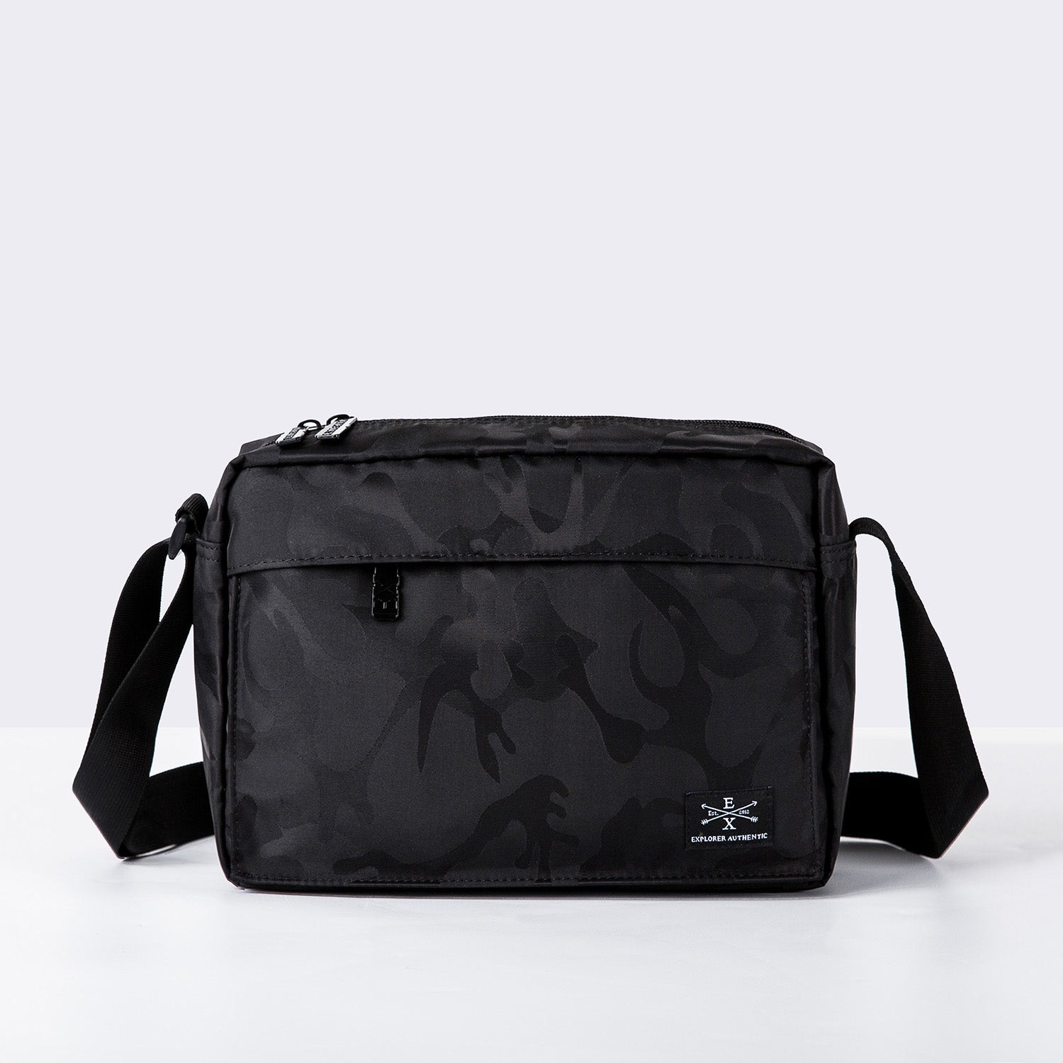 Black camo sales sling bag