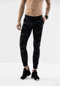 Geometric Camo Jogger Pants - Grey