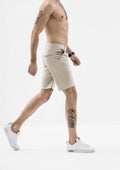 Side Details Shorts - Beige