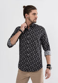 Garden Floral Long Sleeve Shirt - Black