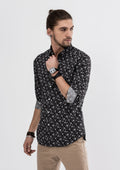 Garden Floral Long Sleeve Shirt - Black