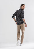 Garden Floral Long Sleeve Shirt - Black