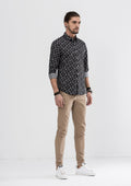 Garden Floral Long Sleeve Shirt - Black