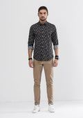 Garden Floral Long Sleeve Shirt - Black