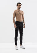 Geometric Camo Jogger Pants - Black