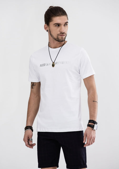 Need Money, Not Friends T-Shirt - White
